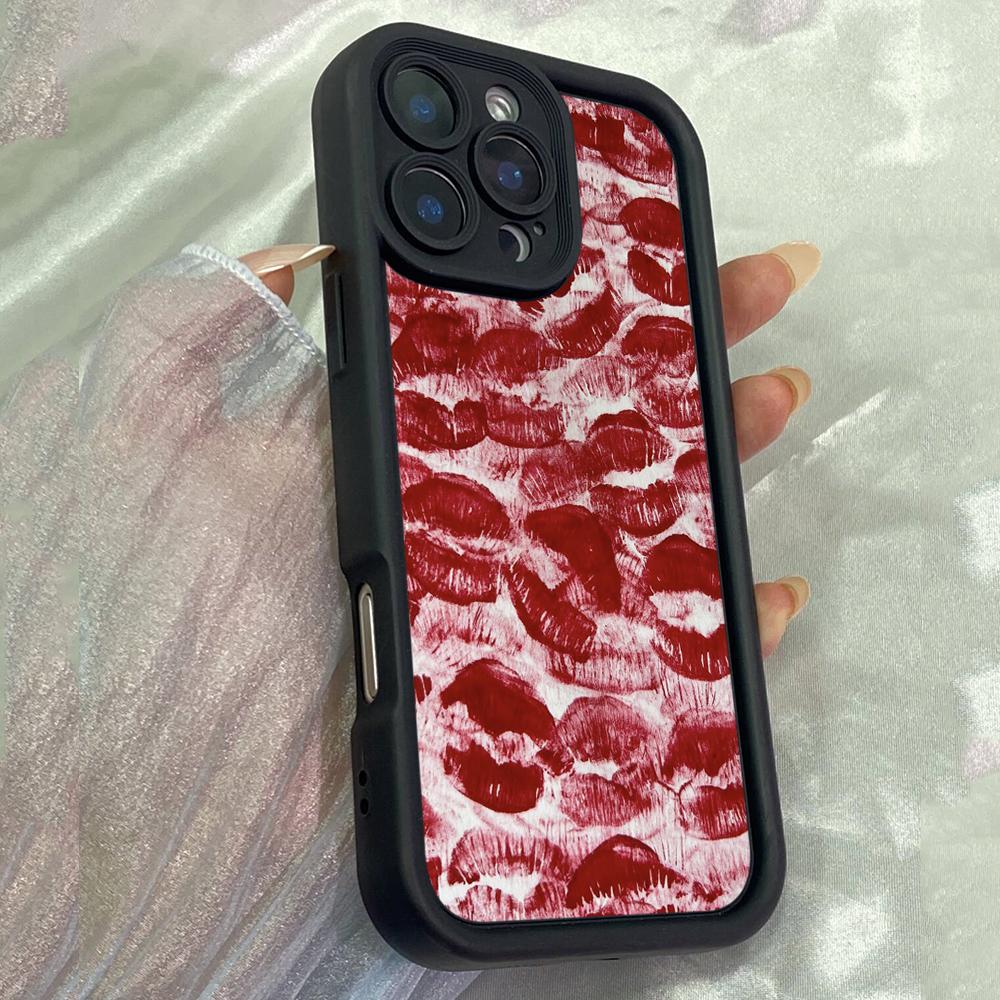 

JT305 Поцелуй мои губы для iPhone 17 16 15 14 13 Pro Max Samsung S26 S25 Ultra A17 A16 A07 A56 A13 A14 A15 A06 Xiaomi 15T Redmi 15c Note 14 13 Мягкий чехол for iPhone 5/5s чёрный