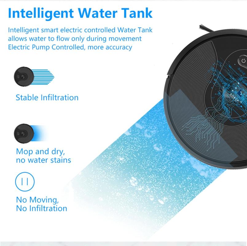 Abir X6 Robot Vacuum Cleaner with Camera Navigation, Intelligent Memory, Virtual Hand Lock, Low Noise, Intelligent Water Tank | Vacuum Cleaners
