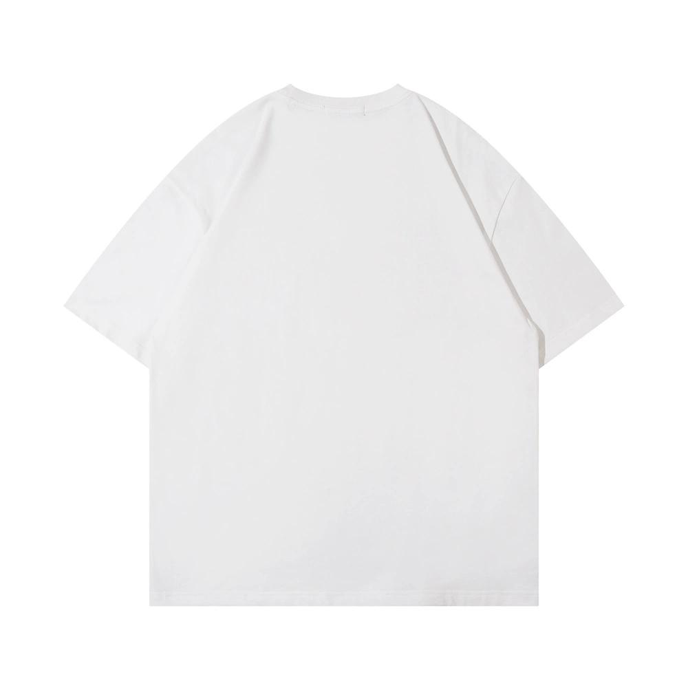 Tricou abstract cu desene animate imprimate, cu mânecă scurtă, top de bază lejer pentru băieți, tendință de vară, cămașă cu mânecă jumătate din bumbac pur european și american