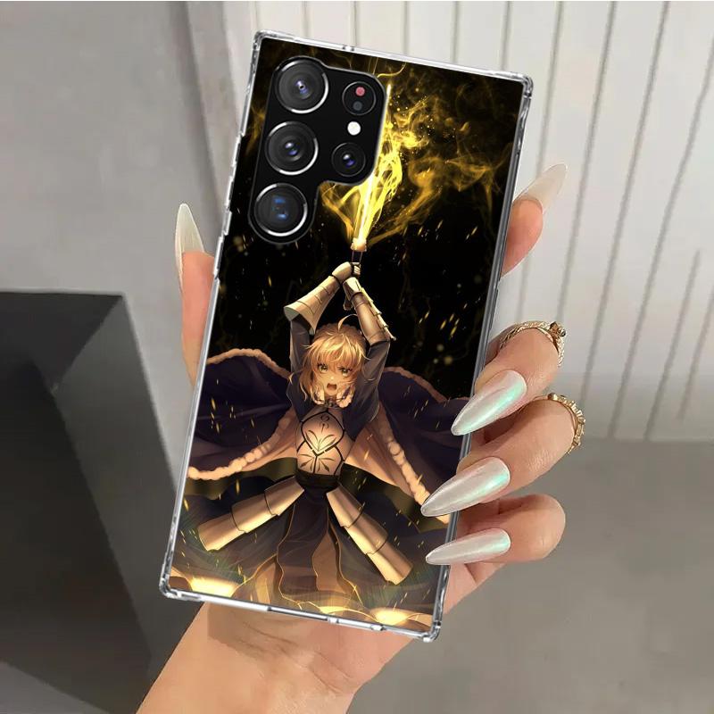 Fate Zero Stay Night Saber Phone Case for Samsung Galaxy S26 S24 S23 Ultra S25 Edge S22 S21 Plus S20 FE + Soft Print Shell Funda