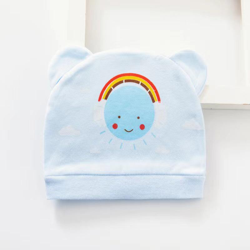 Infant Pure Cotton Hat: Single Layer, 0-3 Months, Spring/Summer/Autumn Protection