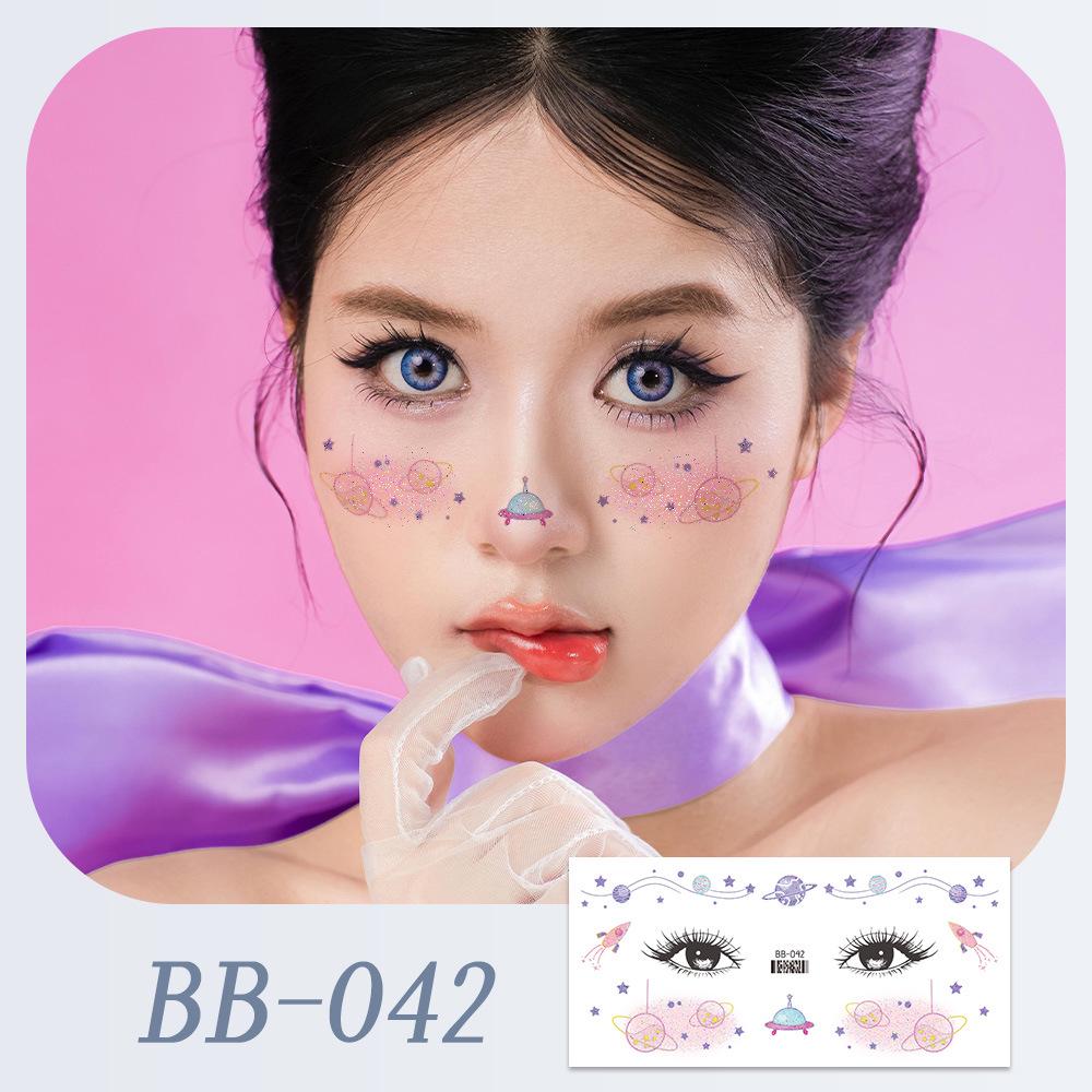 Waterproof Butterfly Glitter Face Tattoo Stickers for Festival Dance Parties
