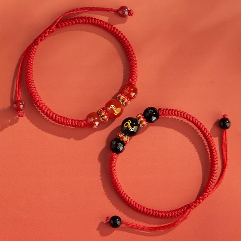 Chinese Style Zodiac Red Rope Braided Bracelet For Men Women Simple  Year Lucky Bracelet Amulet Jewelry Accessories Gifts