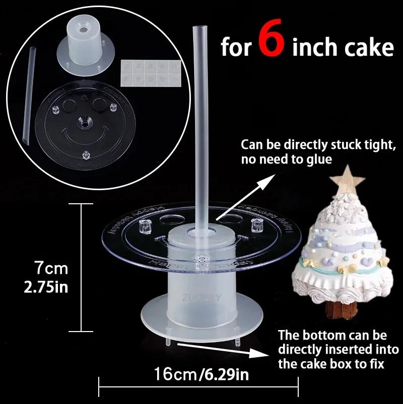 

4/6/8inch Christmas Wishing Tree Cake Stand Cake Support Straw Frame Mold Cake Base Spacer Piling Bracket Kitchen Baking Tool