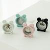 Mini Metal Bear Cartoon Cute Small Alarm Clock Creative Unique Desk Bedside Alarm Clock