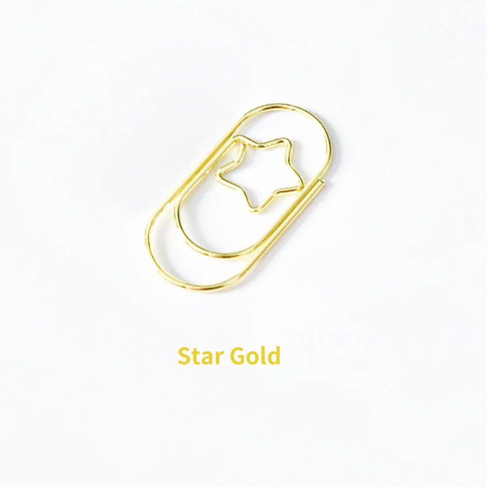 

50pcs/bag Hollow Binder Clip Metal Hollow Bookmarks Paper Clips School Office Supplies E