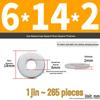 Extra Large Galvanized Metal Flat Washer - Thickened Round Screw Washer M6-M16