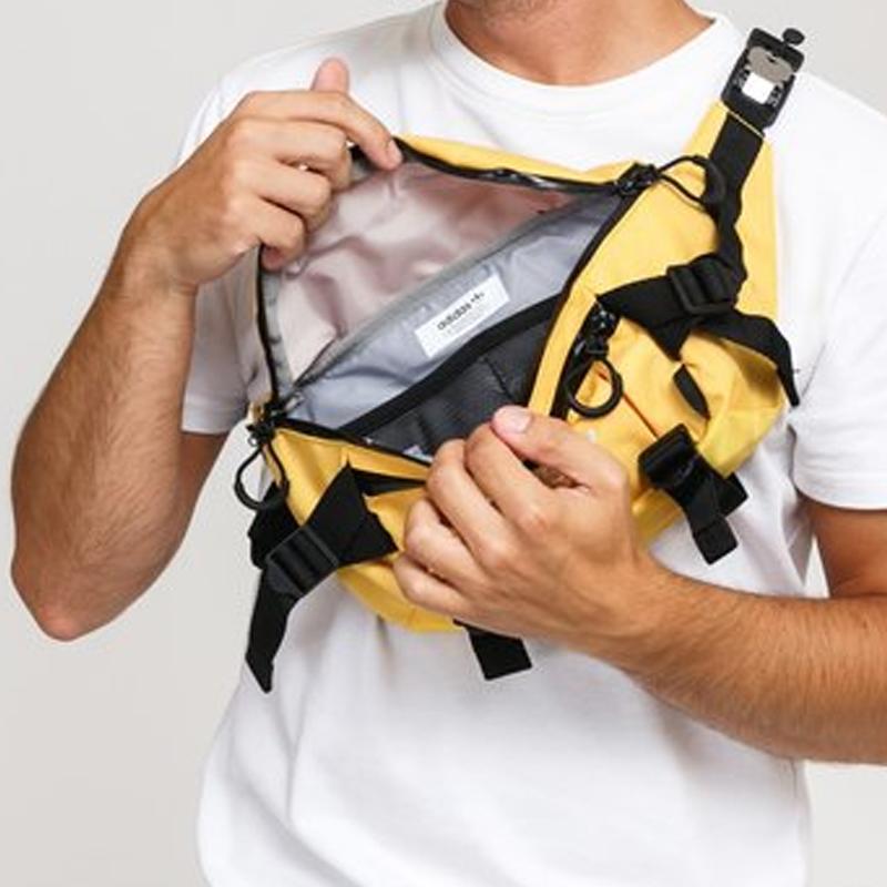 New Adidas Originals Polyester Sling Bag, Fanny Pack Regular Unisex Yellow GD5014