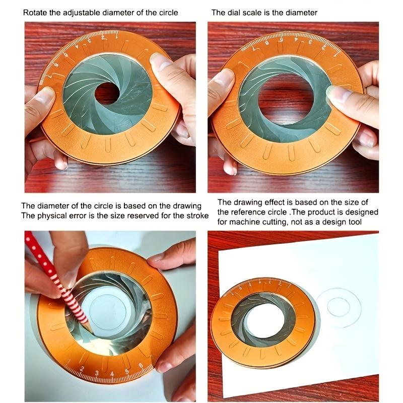 DIY Craft, Precision Metal Circle Drawing Tool – Adjustable, Smooth Line Creation,Durable Metal Construction with Infinite Rotation Capability