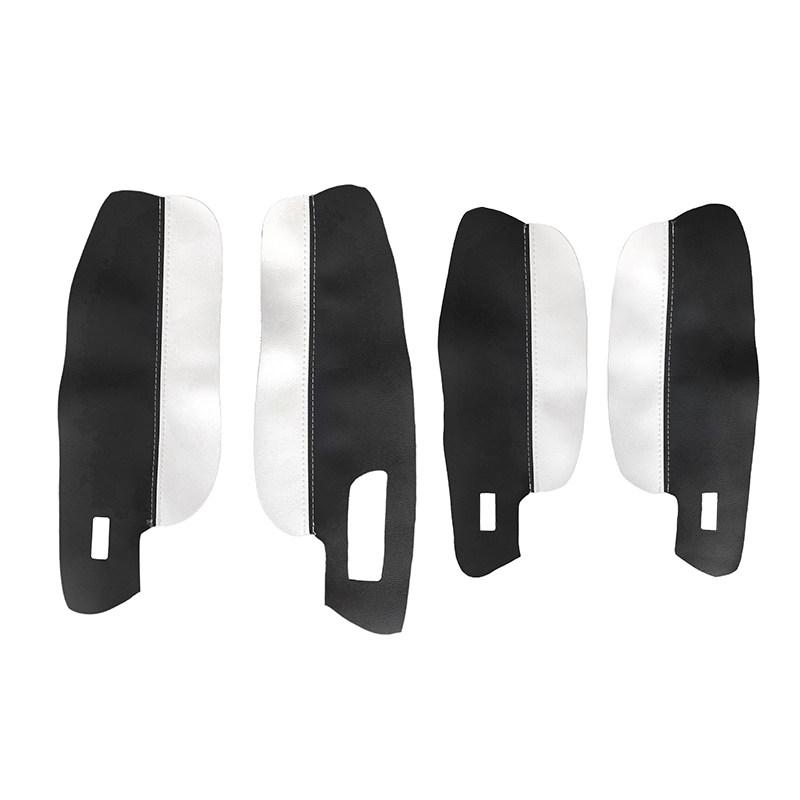 Miękka skórzana osłona podłokietnika do VW Golf 7 2014 2015 2016 2017 2018 4 szt. Naklejka na panel drzwi samochodu Osłona podłokietnika Części wewnętrzne