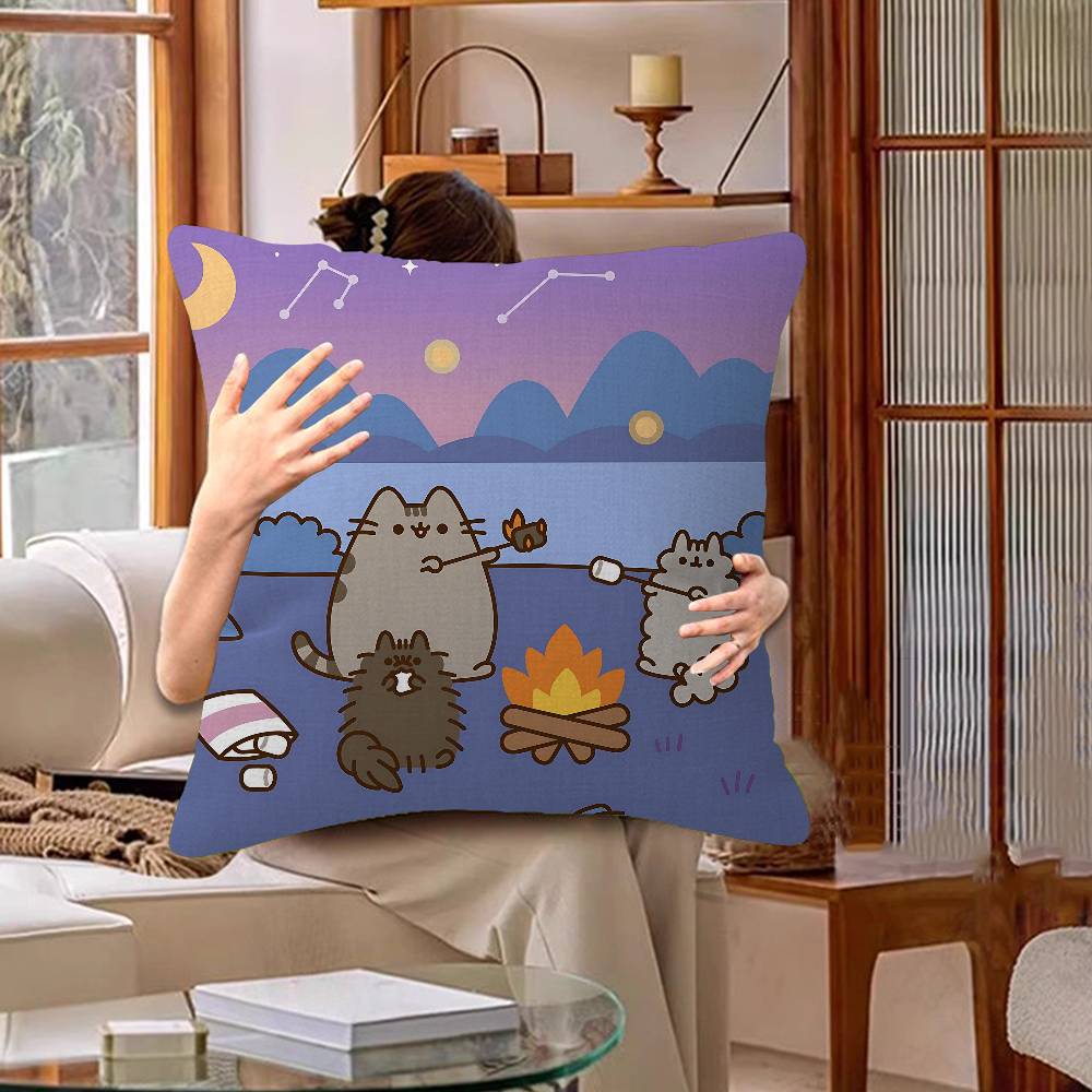 Süßes P-Pusheen Katzenkissen Geschenke Heim Büro Einrichtung Schlafzimmer Sofa Auto Kissenbezug Hülle 45x45cm