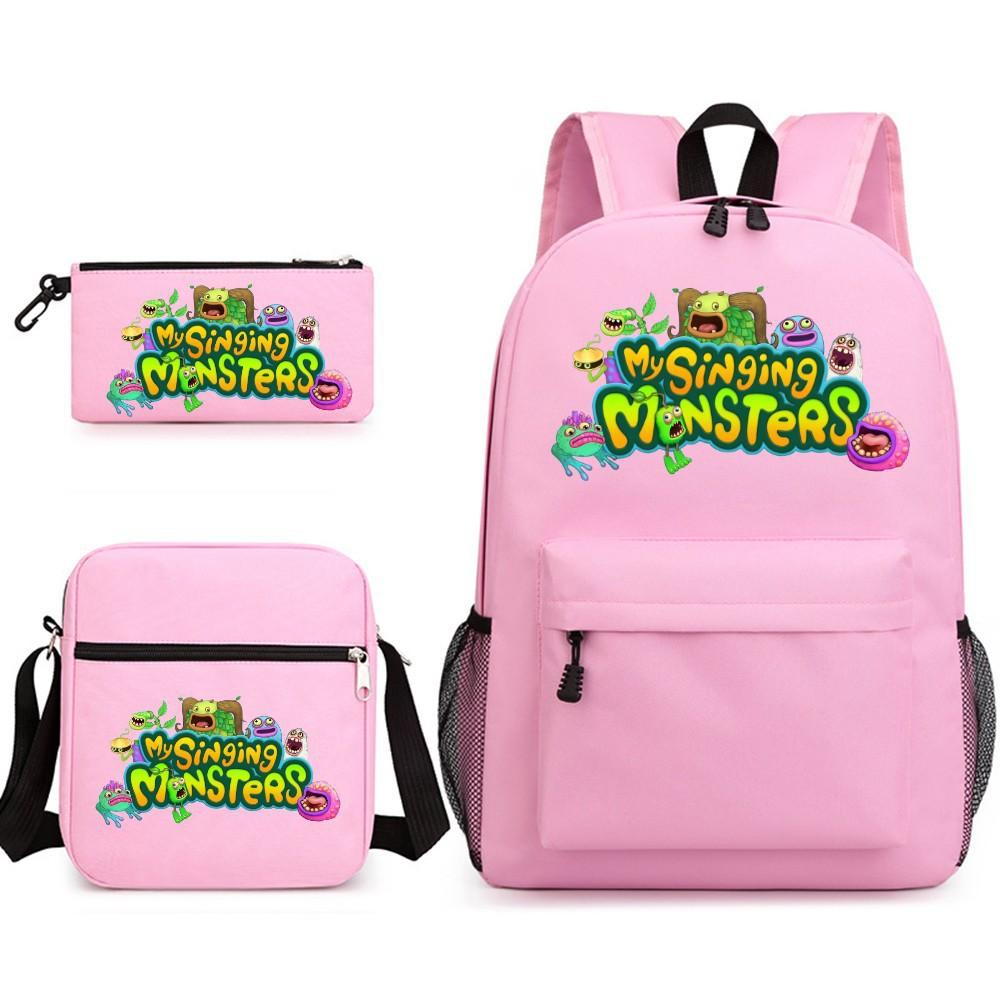 Monster Concert My Singing Monsters Three-Piece Schoolbag Backpack Large Capacity Student Schoolbag
