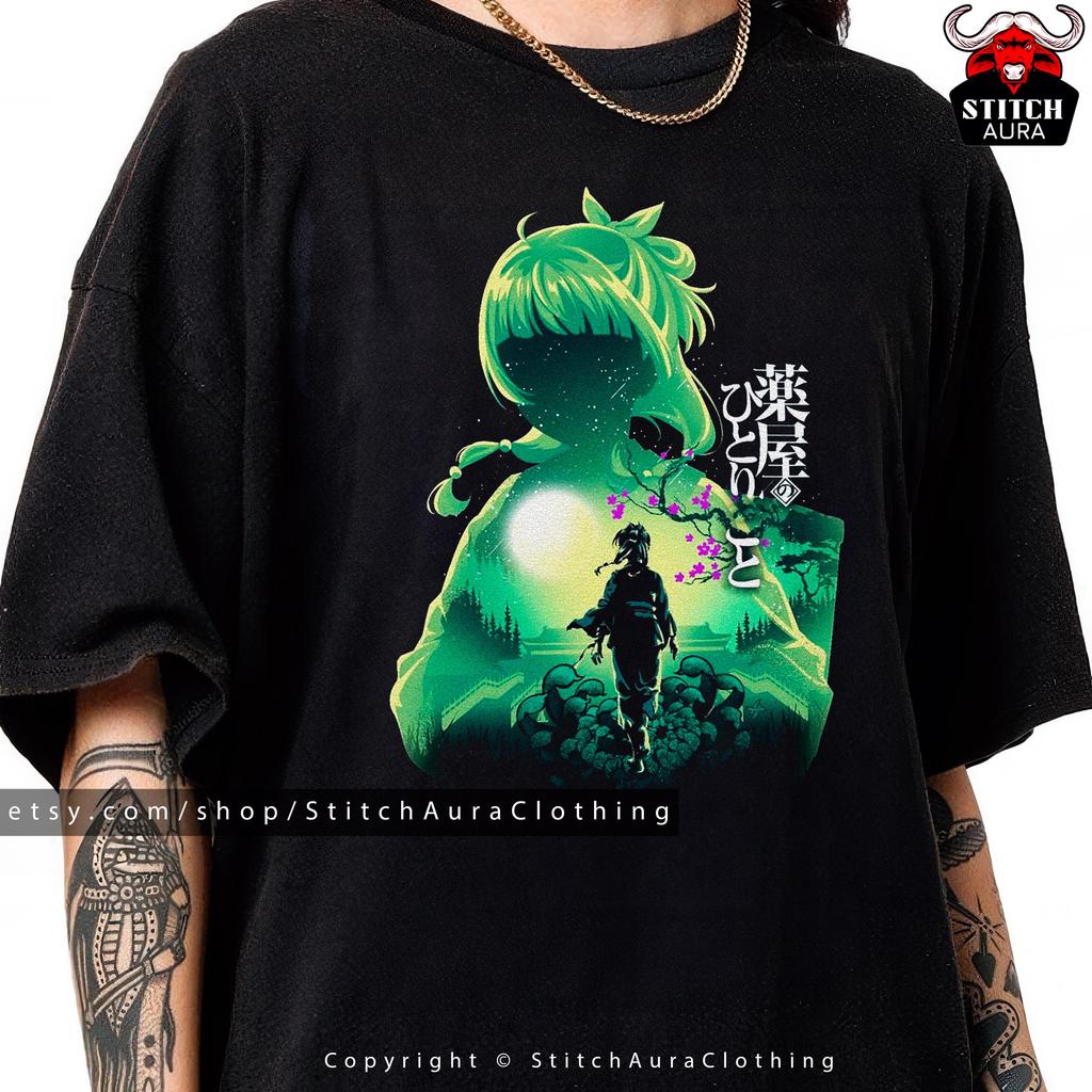 The Apothecary Diaries Maomao Cartoon Tshirt Harajuku Anime Unisex Unisex Vintage Printed Tshirt Cotton Oneck Adult Tops Tee