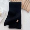 Premium sense versatile small scarf soft waxy milk tea color knitted wool scarf autumn and winter versatile Korean version to keep warm