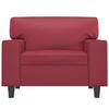 VidaXL Armchair, Relaxation Chair with Cushion, Seat with Armrests and Backrest, Living Room Sofa, Modern, Red 359410