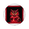 Stylish Red Owl Tire Cover - Durable Polyester Fiber Car Protector With Scary Owl Design, & Red Accents, Perfect For All-Weather