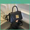 Chic Street Style Pu Shoulder Bag Trendy Small Square Bag With Magnetic Closure