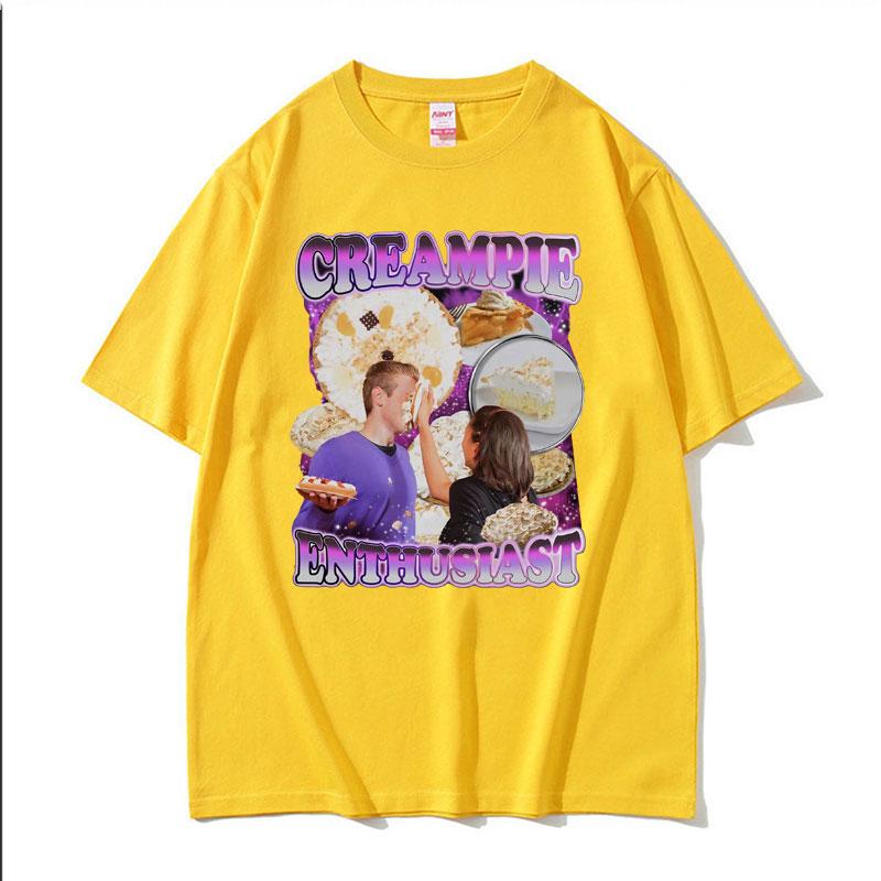 Funny Creampie Enthusiast Meme T Shirt Summer Fashion Vintage Short Sleeve Tshirts Men Women 100 Cotton Oversized Tshirt Tops