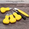 Zestaw 7 szt. różnych otwieraczy do kopert Żółta rączka Narzędzie do naprawy zegarmistrzowskiej Warsztat zegarmistrzowski