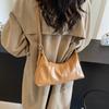 Vintage Women Waxed Leather Crossbody Bags Large Capacity Versatile Ladies Shoulder Bag Purse Stylish Female Underarm Handbags