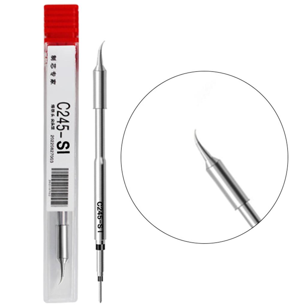 Uprgades C245 Soldering Iron Tip Lead Frees Soldering Tip Soldering Iron Head for DIY Projects & Electronic Repairs