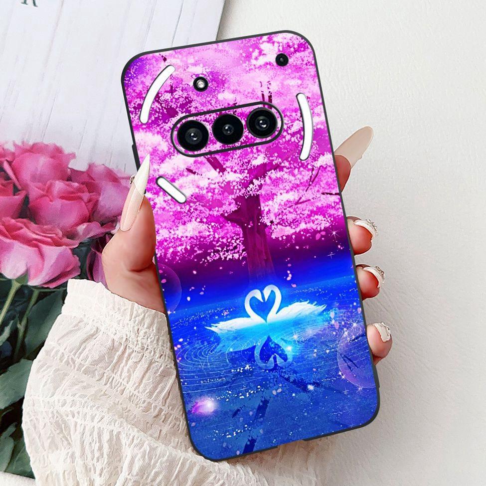 Téléphone pour rien (3a) A059 Coque Pour Nothing Phone 3a Étui Silicone Mode Luxe Fleurs Chat Mignon Drôle Peint Pare-chocs Souple