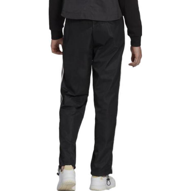 Adidas Originals Trefoil Print Solid Stripe Joggers Men Bottoms Black HC1957