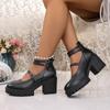Mode 2025 Damen High Heels Schuhe Plateau Mode Sandalen Damen Sommer Neu Kleid Lolita Schuhe Klobige Slipper Pumps Zapatos De Mujer