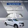 Car Upgrade Accessories Plated Front Fog Lamp Cover Trim Paste Style For Nissan NAVARA NP300 2015 2016 2017 2018  Decoration