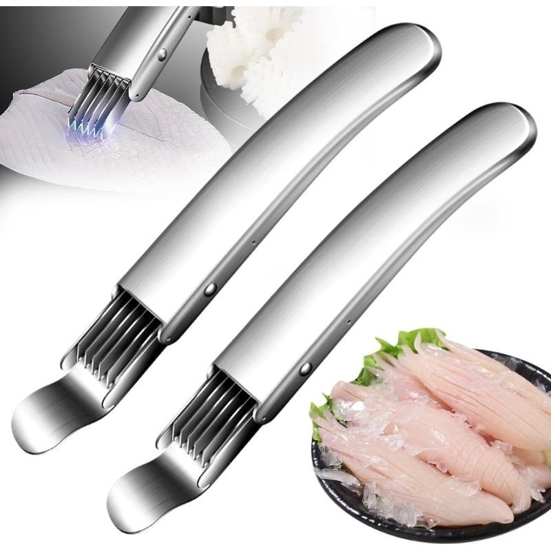 2025 New Upgrade Stainless Steel Sharp Multifunctional, Kitchen Vegetable Cutter Green Onion Garlic Shredding Tool Household Food Slice 2PCS