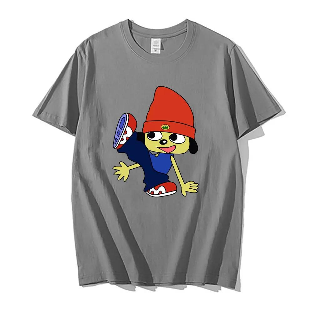 Футболка Parappa The Rapper Мужская Женская Черная Модная Хип-Хоп Оверсайз Футболка С Коротким Рукавом Мужская Хлопковая Футболка Смешные Унисекс Футболки S