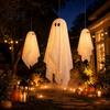 Einfach aufzuhängende Party-Dekorationen 3 Stück Halloween Beleuchtete Hängende Geister-Dekorationen, Leuchtende Warme LED Schwebende Geister, Schwingendes Beleuchtetes Set für