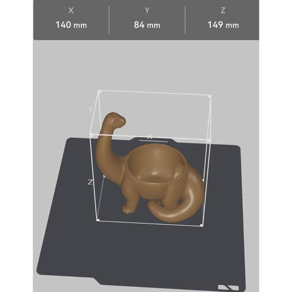 3D Rinted Dinosaur Storage Jar, Succulent Potted Plant Candy Decoration Storage Flowerpot