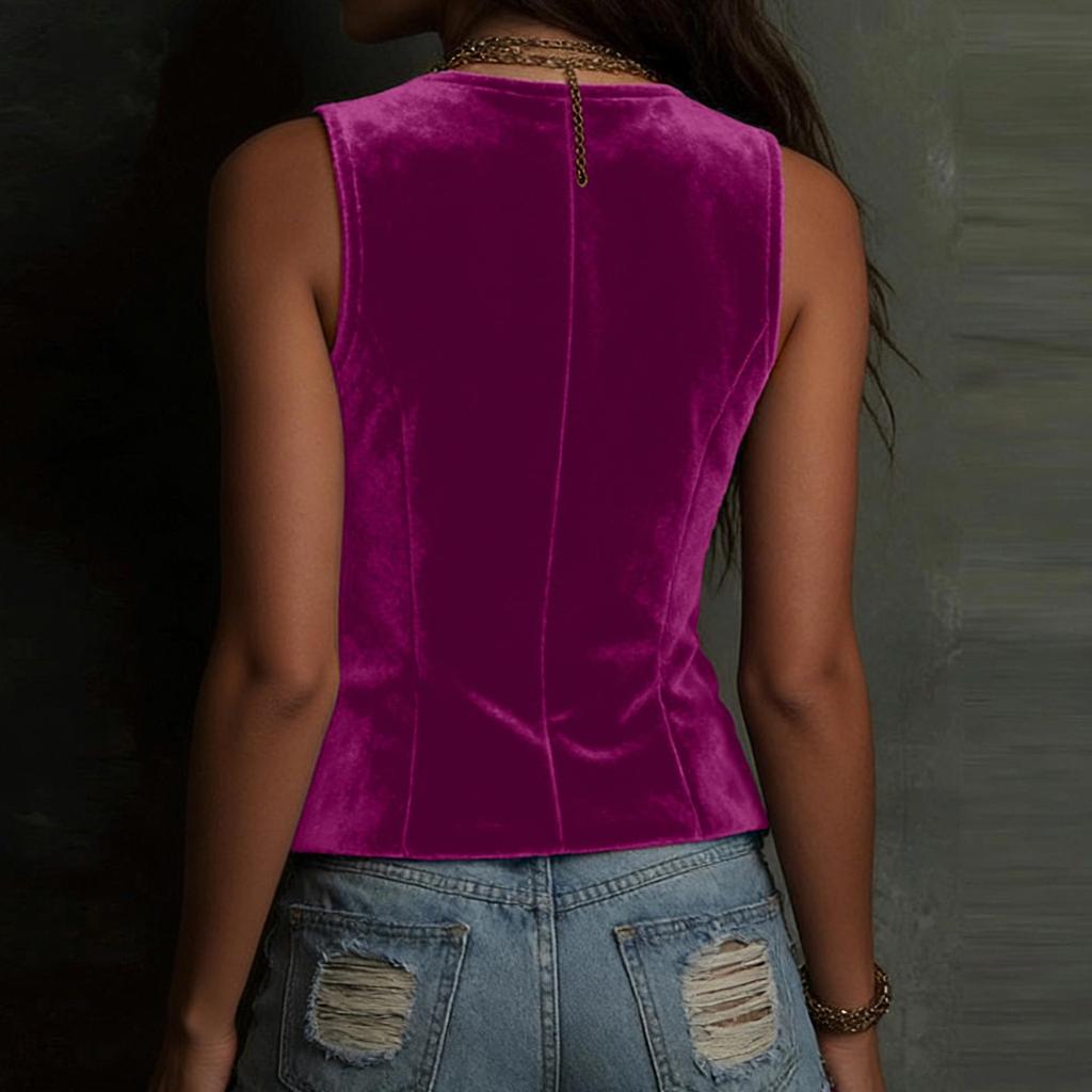 2026 Spring/Summer Women's Sleeveless Button Vest Tank Top - Sexy & Stylish
