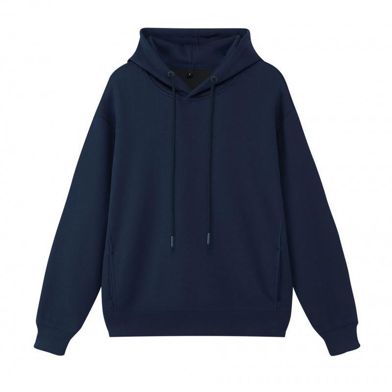2025 Autumn/Winter Unisex Loose Drop Shoulder Trendy Brand Solid Color Hoodie XL