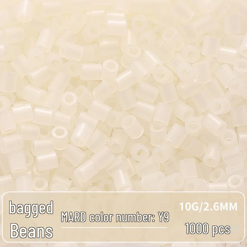 Clear Puzzled Beans Special Color Refill Pack, Black & White, 2.6mm Handmade DIY Fuse Beads Toy Set