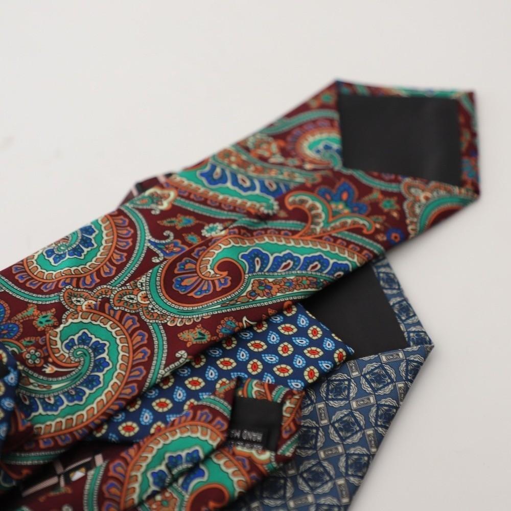 Elegant Printed Neckties Formal Luxury Neck Ties Vintage Paisley Necktie Gentleman Accessories