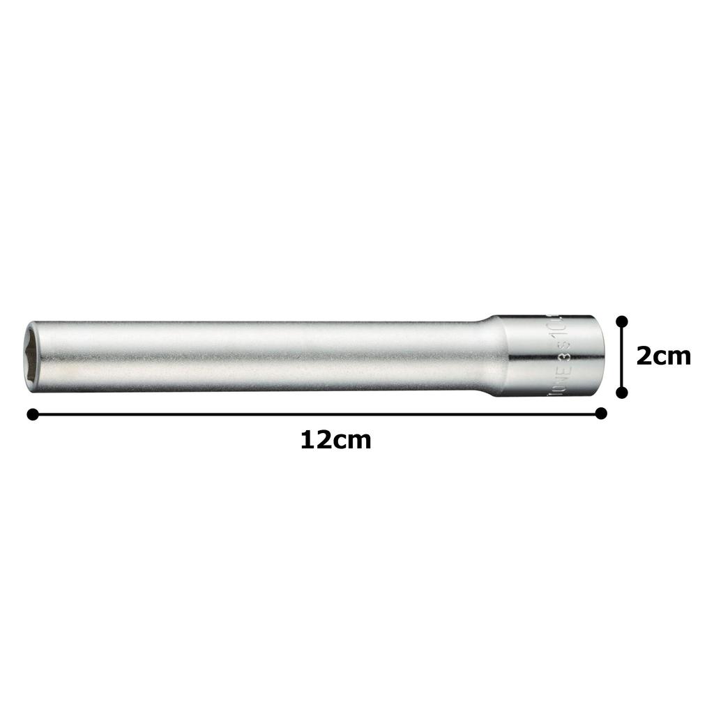 TONE Extra Long Socket (Hexagonal), 3S-10L120, 9.5mm (3/8") Drive, 10mm Width