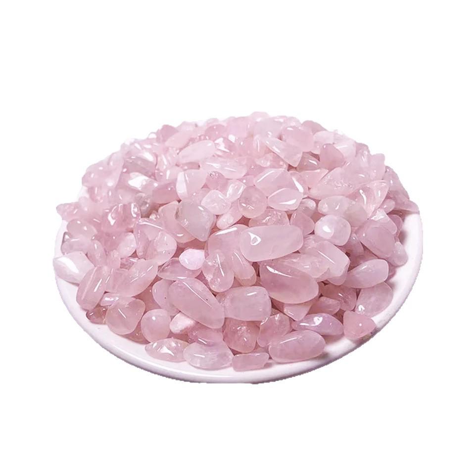 Madagaskarski kwarc różowy kruszony kamień surowy do ofiarowania Buddzie i demagnetyzacji