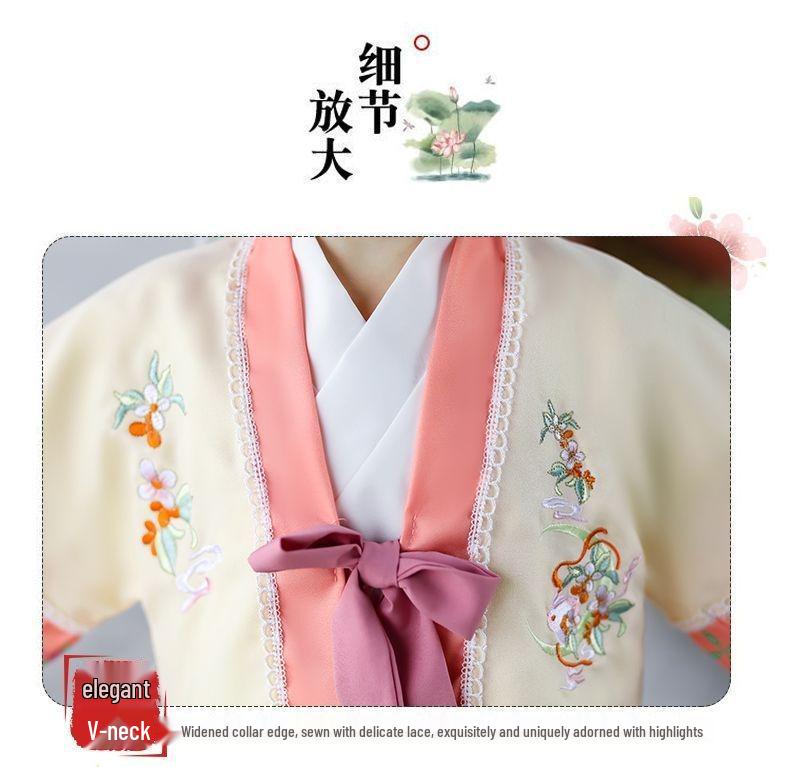 Autumn 2025 Girls' Hanfu: Ancient Ming Dynasty-Inspired Fairy Tang Suit for Little Girls