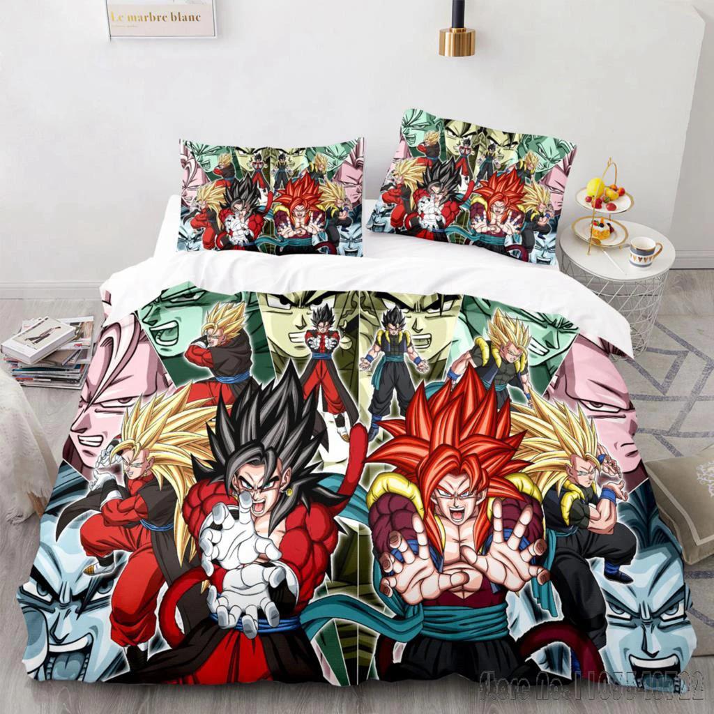 Anime Dragon Ball 3D With Pillowcase Child Bedding Set Baby Duvet Cover Sets Bedclothes Twin Single King Kids Adult Gift