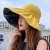 Outdoor Empty Top Panama Hat UV Protection Wide Brim Sunshade Hat Bucket Hat Beach Cap Sun Cap