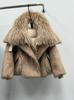 Winter explosion fox fur jacket big fur collar short thermal goose down jacket women