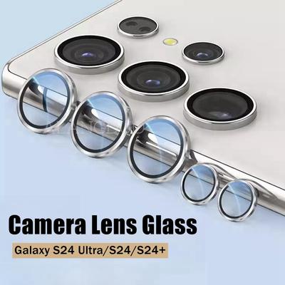 Camera Lens Ring Glass for Samsung Galaxy S24 Ultra S24+ Plus Screen Protector Protective S24ultra Original Color Metal Cap Case