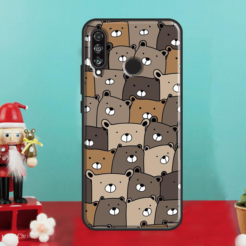 Grizzly Bear For Huawei Nova 10 9 SE 12i 12s 11i 8i Y90 Y60 Y70 Y72 Y73 Y61 Y91 P30 P40 Lite P60 Pro Case