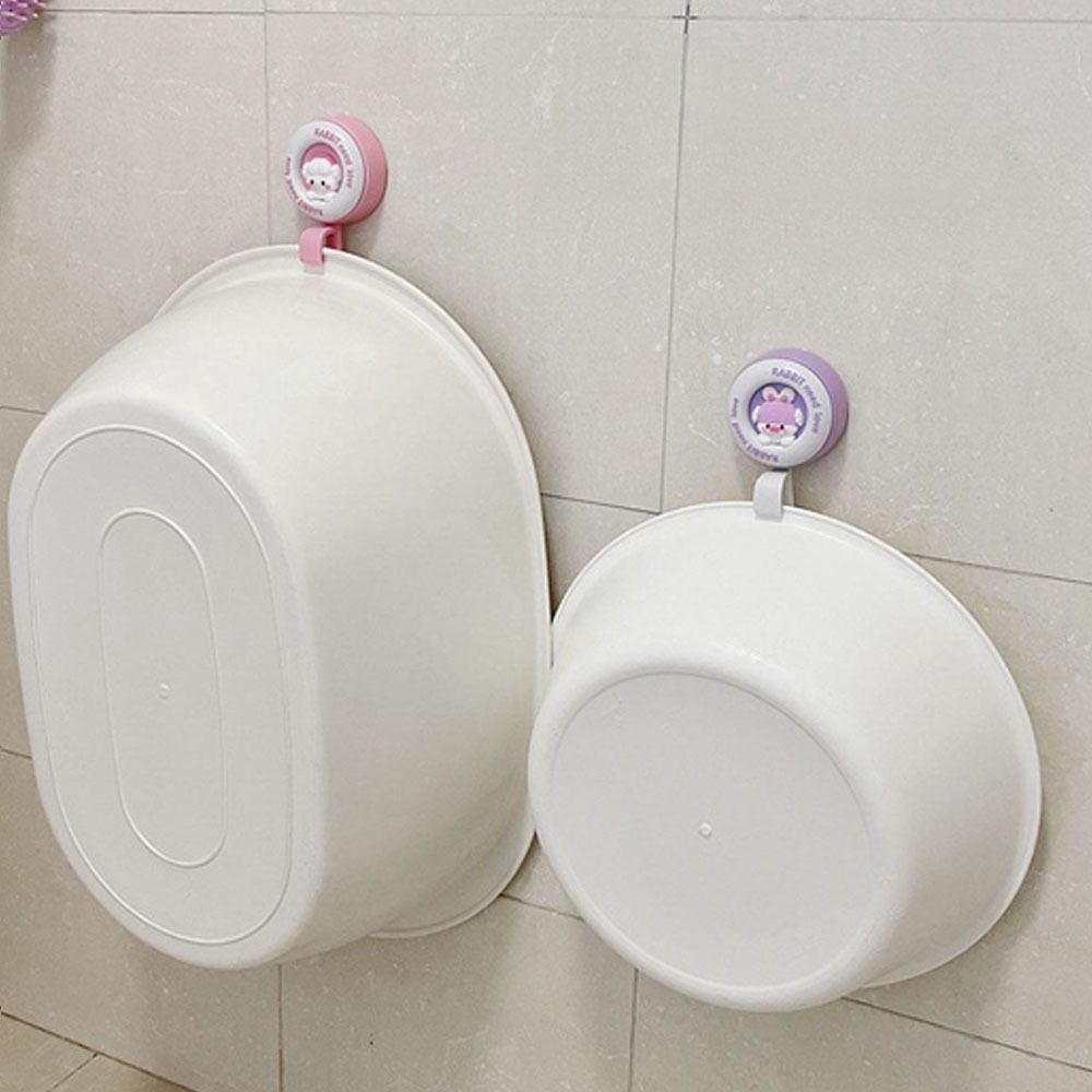 Wall Decor Cute Wall Hook Cartoon Basin Organizer Hanging Hook Punch-free Hook Sturdy Washbasin Rack Bathroom