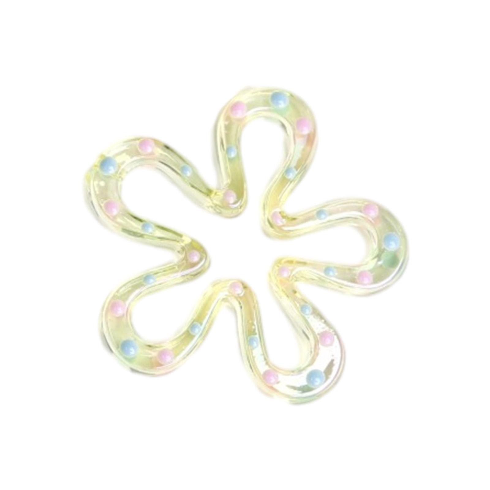 

Resin Flower Pendant Double Side Five Petal Floral Charm Jewelry DIY for Necklace Bracelet Earring Jewelry Making Supply 1 жёлтый