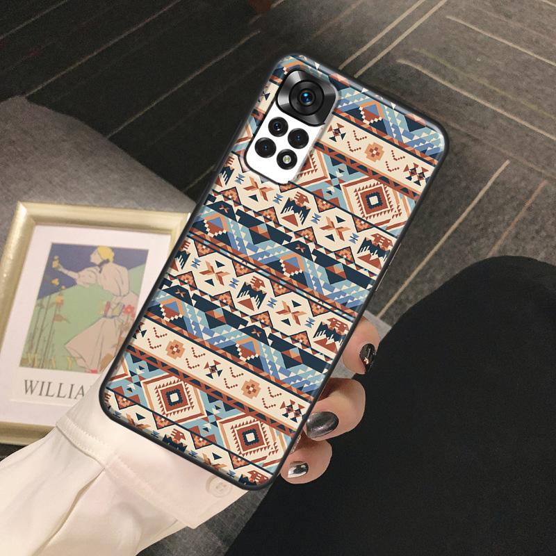 Native american seamless tribal Boho Funda For Xiaomi Redmi Note 14 9 10 11 12 13 Pro 9S 10S 11S 12S Redmi 13C 10C 12C 14C Case