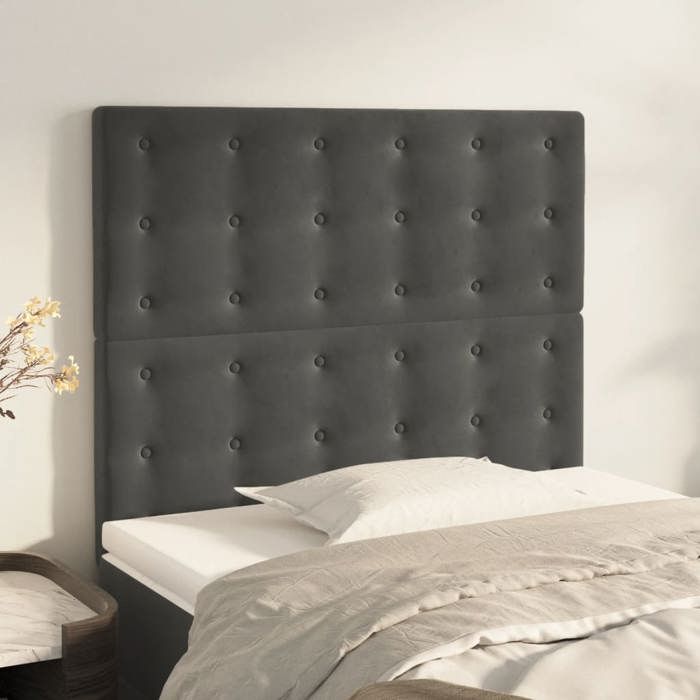 VidaXL Headboard Bedroom Furniture Bed Accessories Single Bed Heads Bed Frame Interiors Dark Grey 3116797