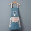 Wreath Rabbit Waterproof, Oil-Proof, Stain-Resistant, Wipeable Summer Apron for Kitchen